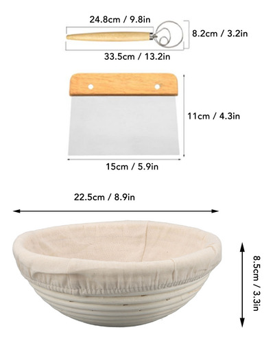 Cesta Redonda Para Hornear Pan De Masa Madre