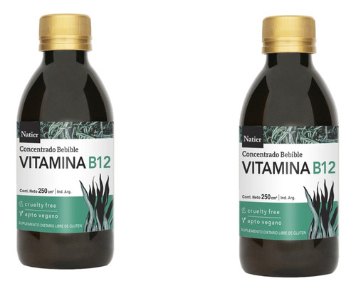 Pack X2 Vitamina B12 Bebible Vegana Natier 250ml