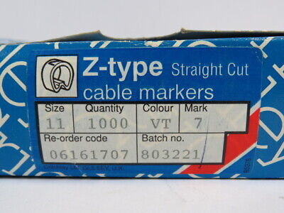 Critchley 06161707 Violet Cable Marker #7 Z11 Straight C Aaj