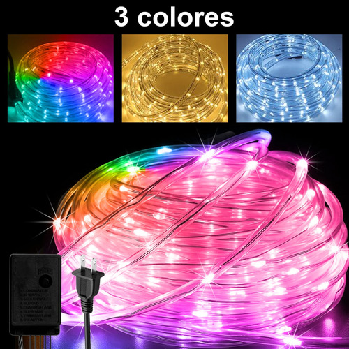 Manguera Luces Led Navideña Decoración 8modos 10m 200led Luces Navideñas,luces Navideñas De Led,decoracion Navideña,adornos Navideños Exterior,manguera Luces Led Muticolor