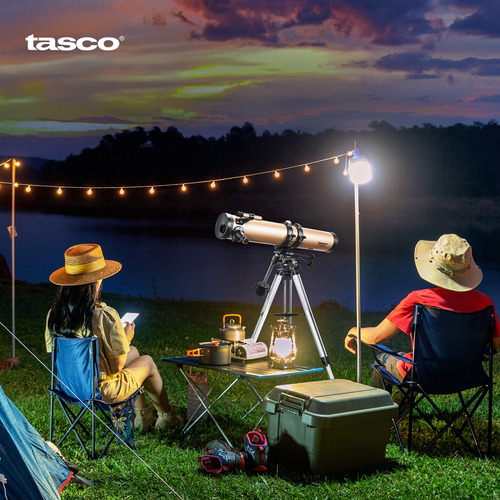 Telescopio Astronomico Tasco Luminova Reflector Profesional 114 mm x 900 Ecuatorial Color Dorado