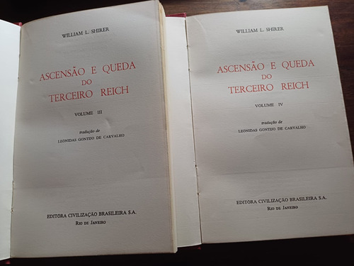 Livros: Ascensão E Queda Do Iiiº Reich; Vols: 3 E 4; Shirer (Usado)