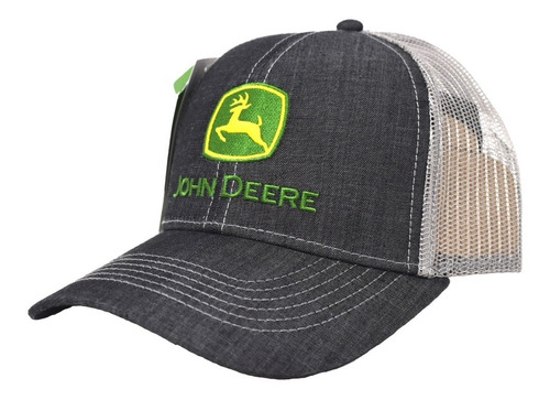 John Deere Gorra Original Gris Con Malla