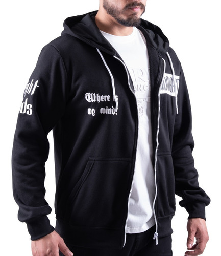 Sudadera Hombre Con Capucha Casual Con Cierre Hoodie