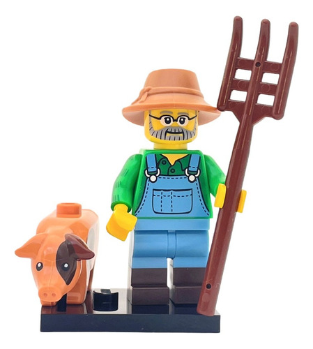 Lego Minifigura Granjero, Agricultor Serie 15 71011