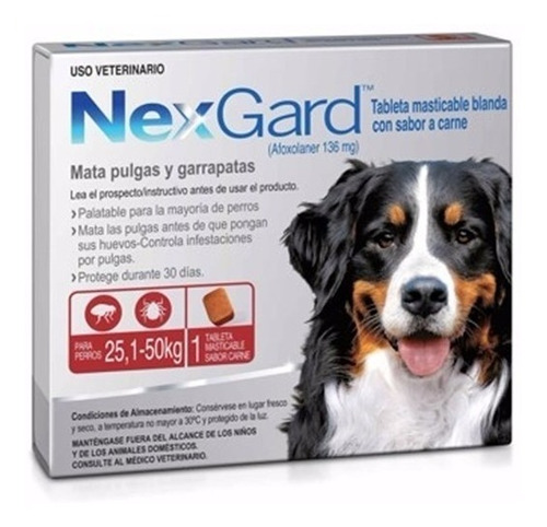 Antipulgas, Garrapatas Perros. Nexgard 25.1-50kg.entrega Ya!