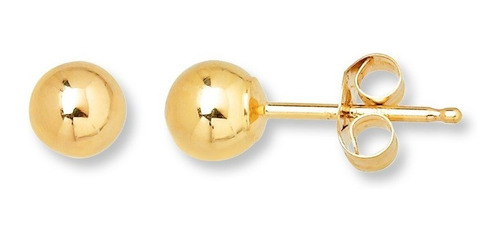 Aretes Topos Oro 18k Bola 4.8mm Clásicos Joyería 