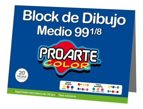 Pack 3 Block Medio 99 1/8 De 20 Hojas Blancas