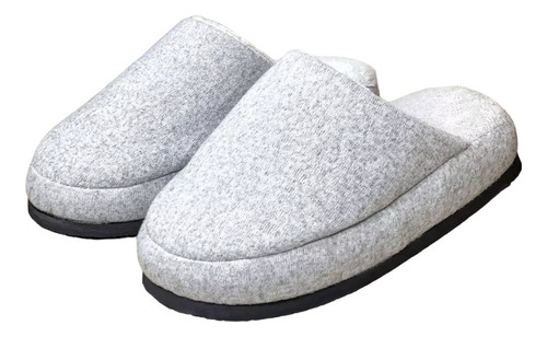 Pantuflas Hombre Polar Soft Gris Claro