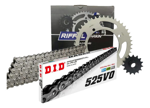 Kit Relação Gsf 650 Bandit 07/16 Riffel + Did Com Retentor