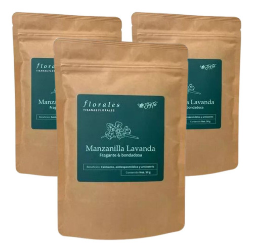 Tisana Manzanilla Lavanda 3 Pack De 50g Soy Té