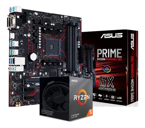 Kit Processador Ryzen 5 3600xt Asus B450m-g Com Nota Fiscal