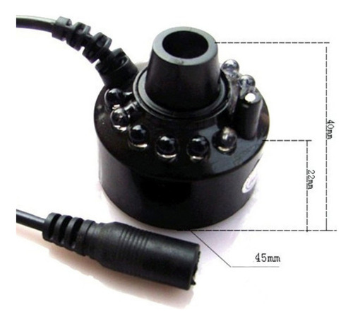 C Halloween Mist Maker Fogger 12 Luces Led De Aluminio Con A