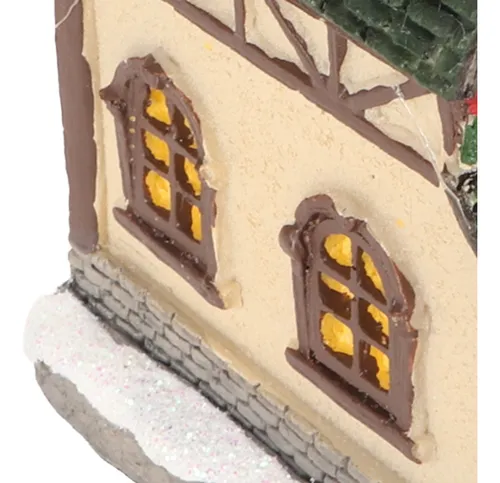 Christmas Village House Vintage Exquisito Paisajismo Led