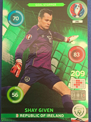 Carta Adrenalyn Xl Euro Copa 2016 Shay Given #281