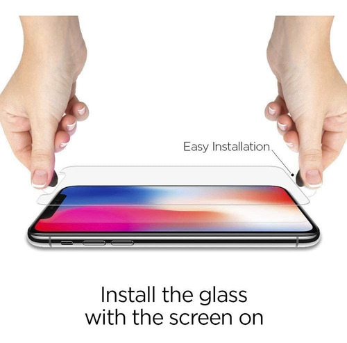 Combo Estuche Vidrio Spigen Liquid Air iPhone XS Max