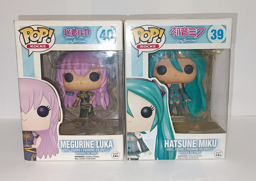 Funko Pop - Hatsune Miku #39 Y Megurine Luka #40 - Vocaloid (Usado)