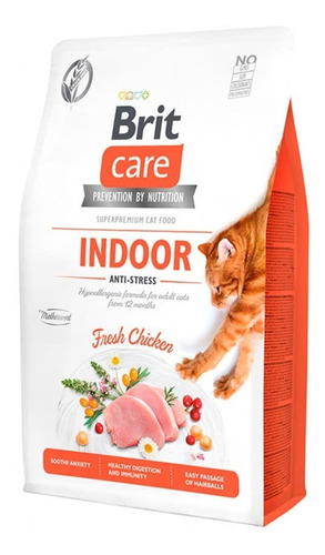 Brit Care Alimento Gato Grain Free Indoor Anti Estres 2kg