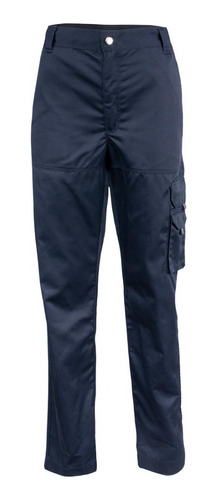 Pantalon Gabardina Cargo Mujer Azul