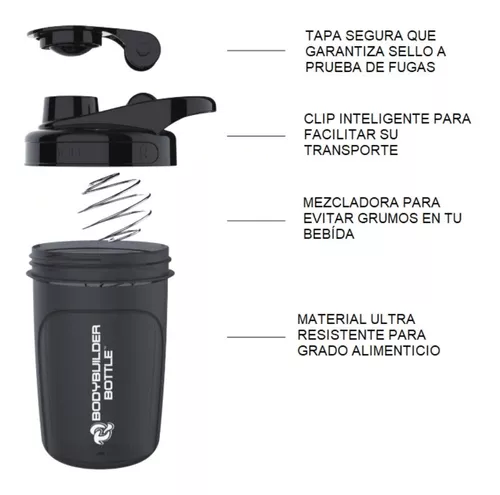 Shaker Vaso Para Proteína Licuados Mezclador Gym Bottle