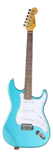 Guitarra elétrica EWA EWR-20 stratocaster de  tília light metalic blue