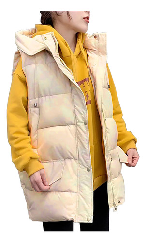 Parkas D Para Mujer Ff3d Pocket, Sin Mangas, Sin Mangas, Con