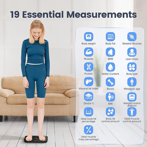 Imagen 3 de 4 de Bascula Personal Pesa De Baño Digital Bluetooth Con App Imc