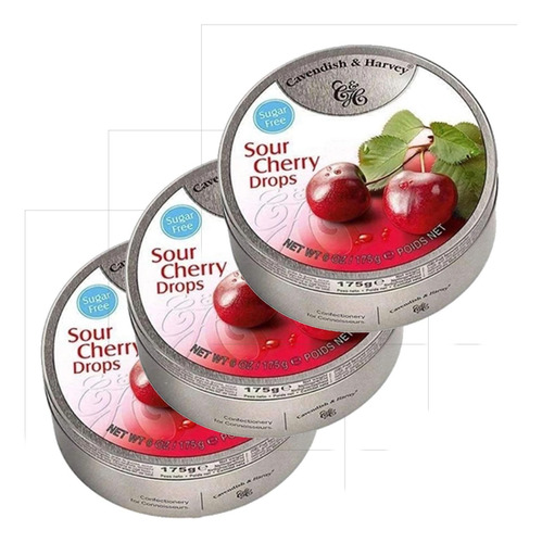 Bala Cavendish & Harvey Sugar Free Sour Cherry 175g (3 Und)