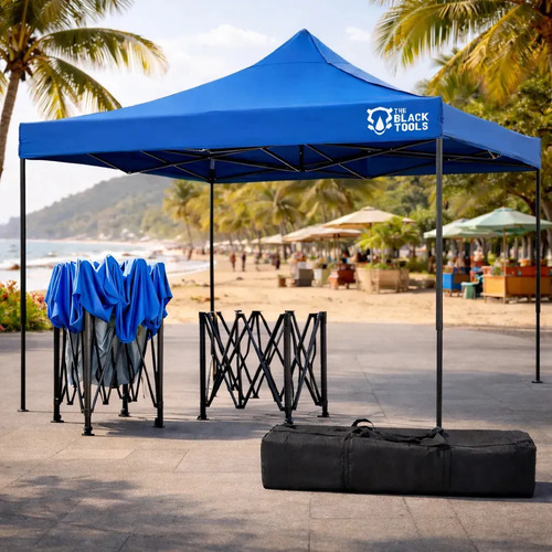 Tenda sanfonada 3m x 3m ajustável Btg300m The Black Tools cor azul