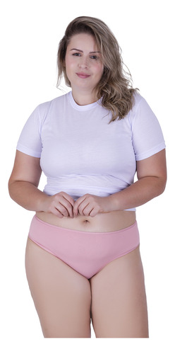 Calcinha Ternura Plus Size Microfibra Concept Lingerie Rosa