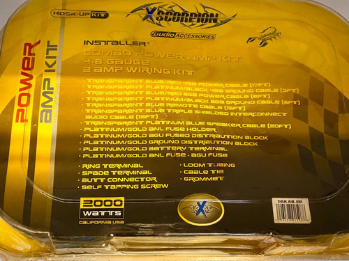 Imagen 5 de 10 de Kit De Cables Combo Para Amplificador De Audio Pak48.2r