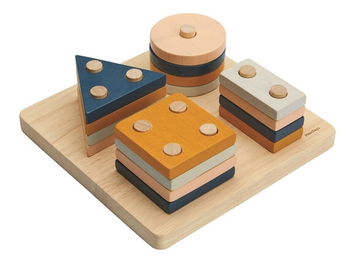 Juego Tablero Clasificación Geométrica De Madera Plan Toys
