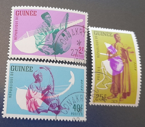 Sello Postal - República Guinea - 1962 Músicos Nativos