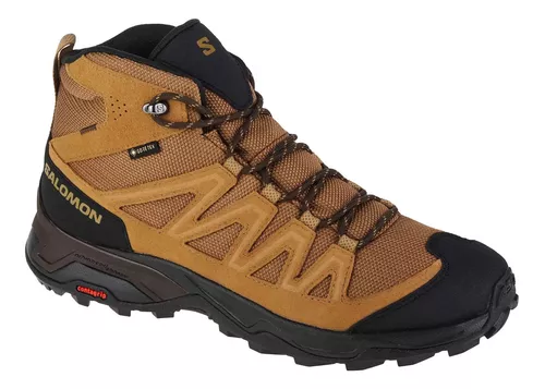 Zapatillas montaña Salomon Wander GTX verde naranja hombre