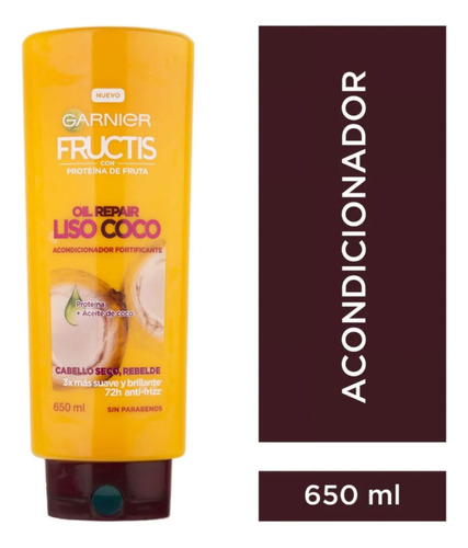 Fructis Oil R Aco Liso Coco 650ml