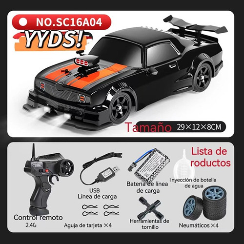 Led De Coche Rc Modelo 16a04 1/16 Drift Simulado Con Tracció