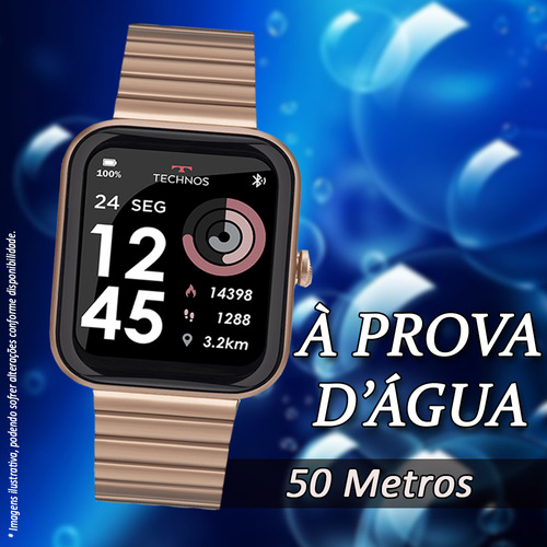 Smartwatch Technos Connect Max Rose E Verde Tmaxaj 7t