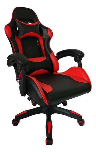 Silla  De Escritorio Gamer,  Rojo Con Negro