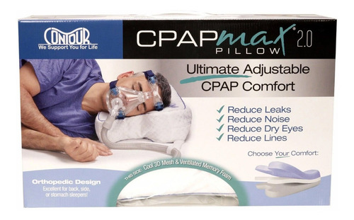 Contour Products, Cpapmax 2.0 Almohada Para Dormir Con Máqui