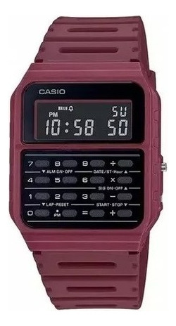 Reloj Calculadora Clasico Casio Ca-53w-1 Relojesymas Rojo Wf-4b
