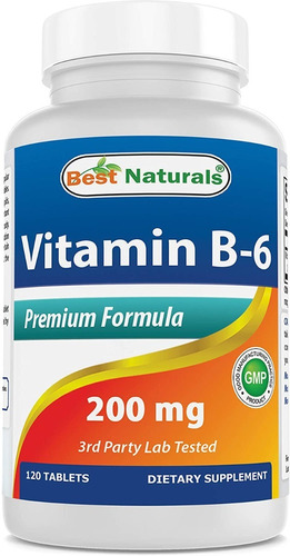 Vitamina B6 200mg Best Naturals - Unidad a $2578