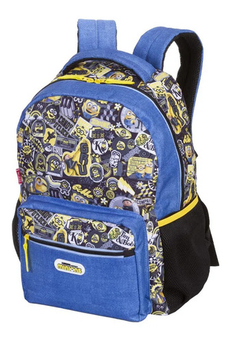 Mochila Escolar Minions X Tween Costas Tam G Sestini Menino Cor Amarelo