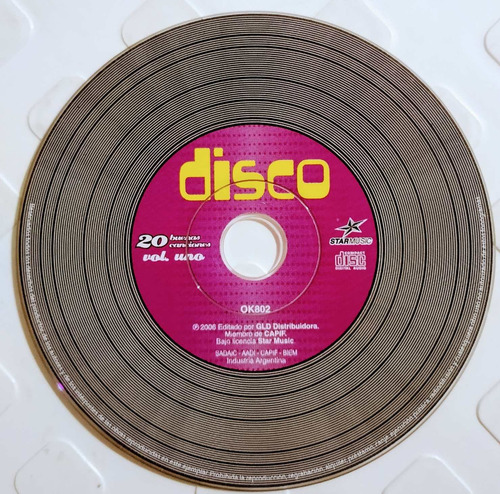 Música Disco Cd Nuevo Original Internacional 20 Éxitos