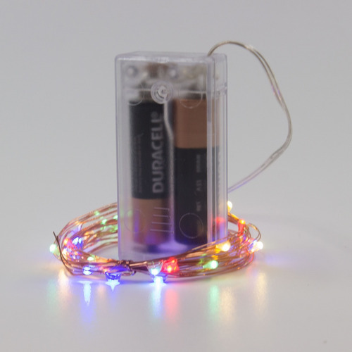 Imagen 5 de 5 de Luces Serie Navideña 30 Micro Led 3m Multicolor Cobre Led