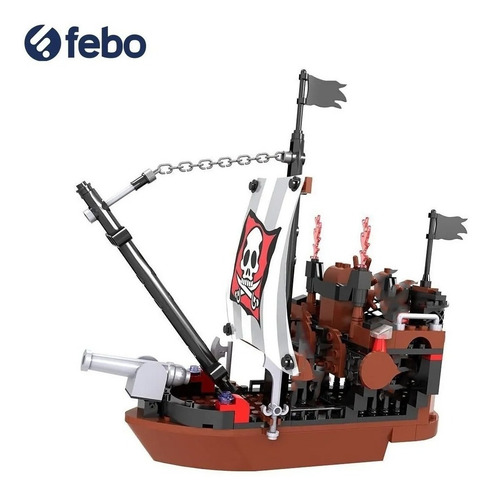 Imagen 3 de 3 de Barco Pirata Bloques Cogo Para Construir 167 Piezas