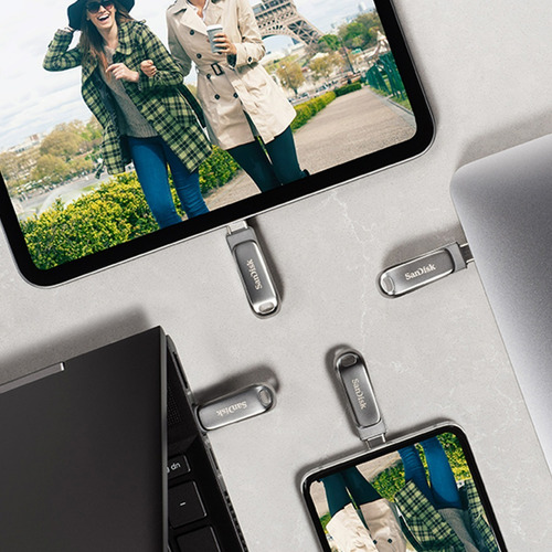 Imagen 4 de 5 de Memoria Usb 64gb Sandisk Usb-tipo C Tablet Celular Metalica