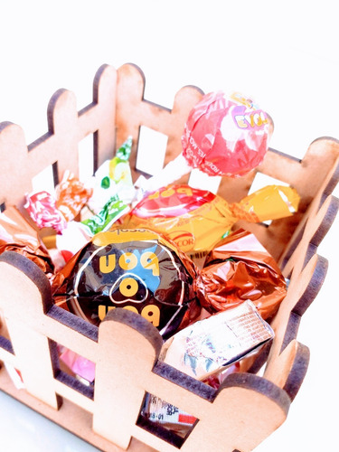 Imagen 3 de 6 de Candy Bar Cerco Souvenir X 10u - Mdf / Fibrofacil