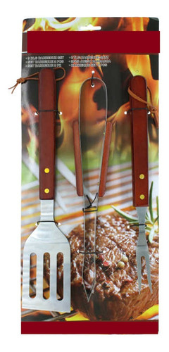 Set Parrillero Cuchillo Pincho Wayu Asado Parrilla 3 Pcs