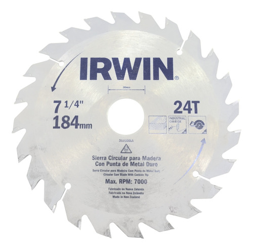 Sierra Circular Irwin 364000la Para Madera Aluminio