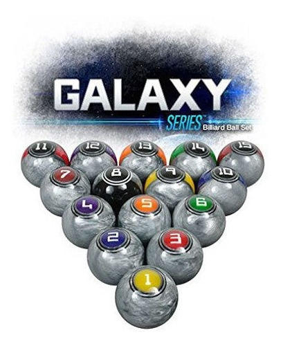 Galaxy Serie Bola Billar Profesional Plateada Metalica